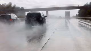 Staus und Verletzte auf Thüringer Autobahnen nach Starkregen