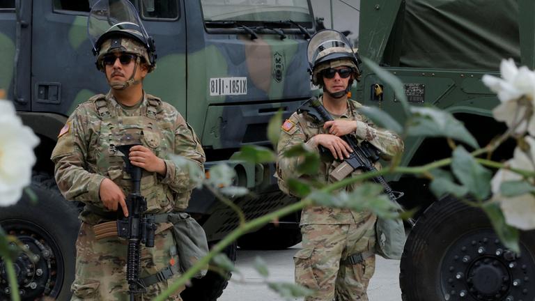 Soldaten der Nationalgarde im Einsatz in Los Angeles