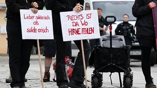 Politisch ganz rechts? Oder ganz links? Im Gehirn sieht das sehr ähnlich aus!