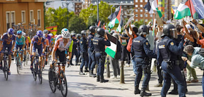 Ein Tag ohne Störungen – die Pro-Palästina-Proteste beherrschen die Vuelta trotzdem