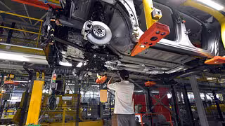 Schon wieder stehen die B&auml;nder bei Opel in Eisenach still