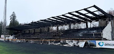 Jugendliche fackeln nach Abstieg ganze Tribüne ab