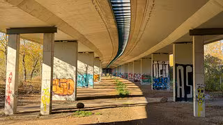 Agra-Br&uuml;cke in Markkleeberg braucht Extra-St&uuml;tzen
