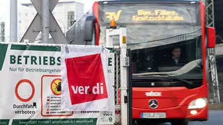 Dreit&auml;giger Warnstreik: Bus und Bahn fahren auch am Donnerstag nur eingeschr&auml;nkt